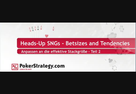Betsizes in Heads Up Sit and Goes - Praxis