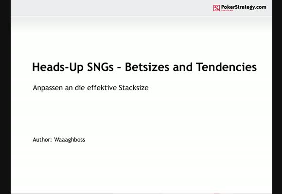 Betsizes in Heads Up Sit and Goes