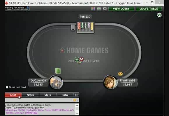PokerStrategy.com HU Championship Semi Final - lem0n36 vs FFRRAANNKKIiEE