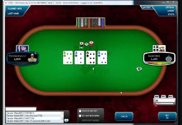 SnG $535 Special Heads-Up Live Video