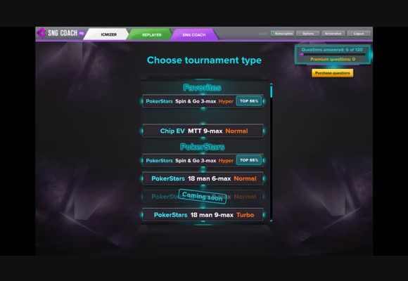 SNG Coach Quiz With ICMIZER 2