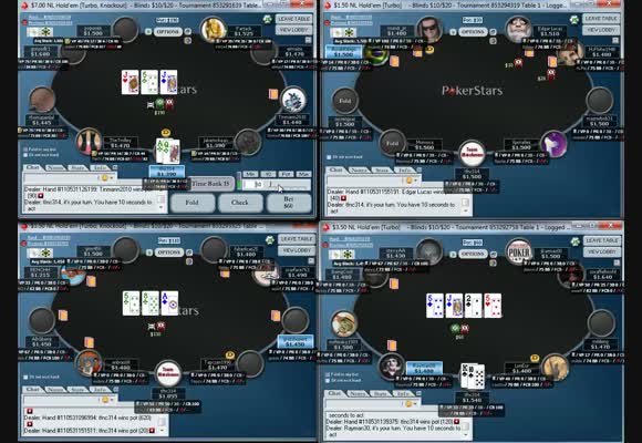 Live 20-Table Low Stakes 9-Man Turbo SNGs