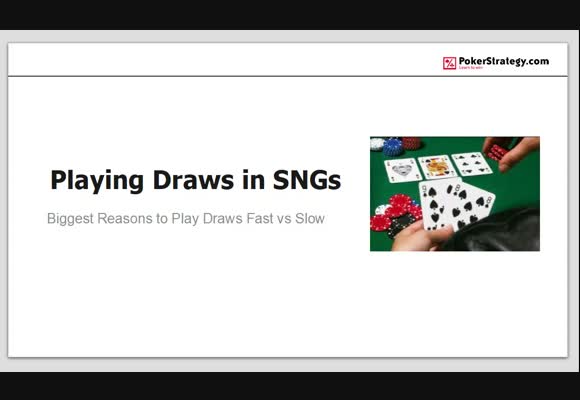 Playing Draws in SNGs