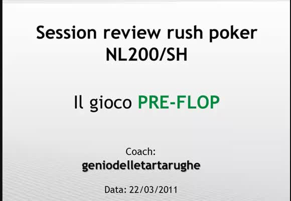 NL200 SH - Il gioco preflop avanzato