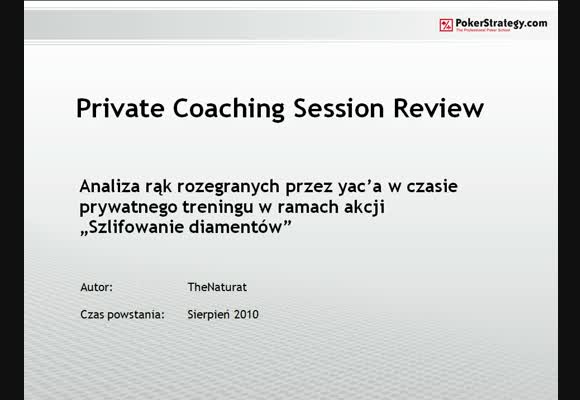 Szlifowanie Diamentów NL FR - session review 8/2010