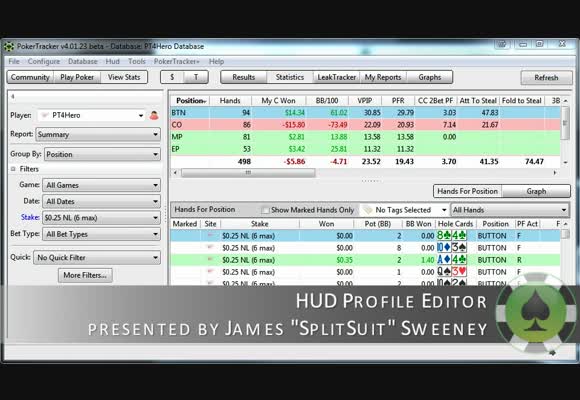 Guide to Pokertracker 4: HUD Profile Editor