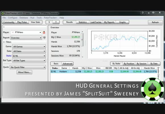 Guide to Pokertracker 4: HUD General Settings