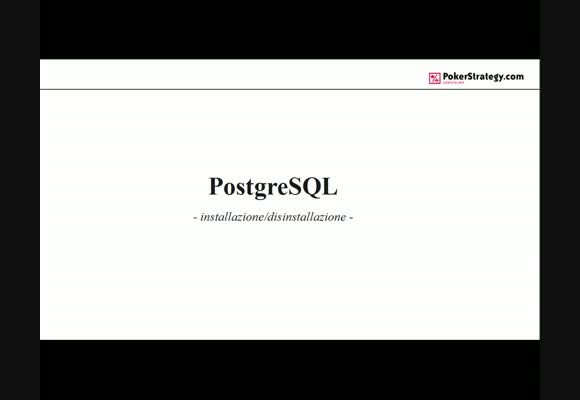 Poker Tracker 4 - installazione database PostgreSQL