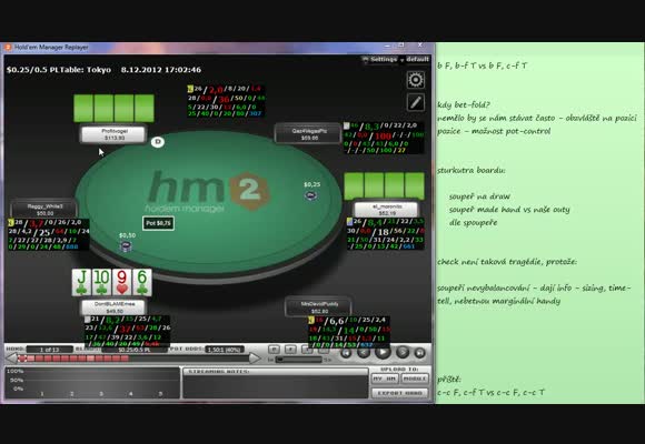PLO video: Turn play v PLO - 2. část (bet flop, c/f turn)