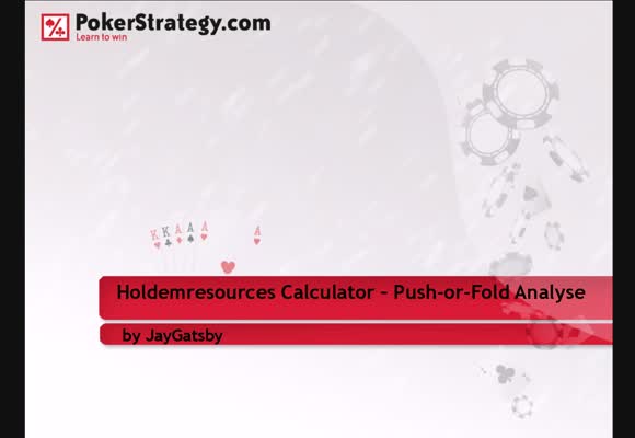 HoldemResources Calculator - Push or Fold Analyse
