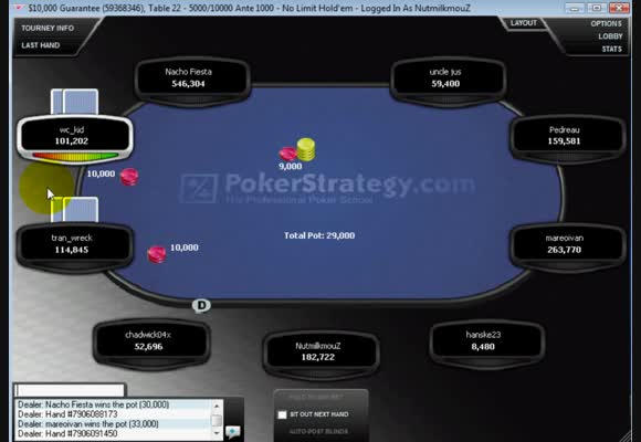 MTT $26 - 10k GTD Final Table
