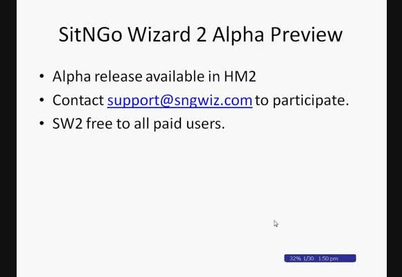 Sit & Go Wizard 2 Developer Webinar