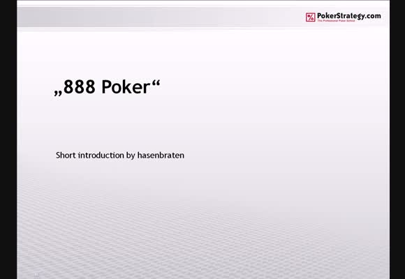 Introducing 888 Poker