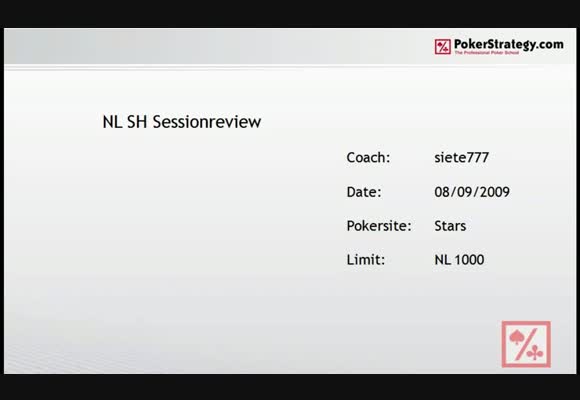 NL $1,000 SH Session Review
