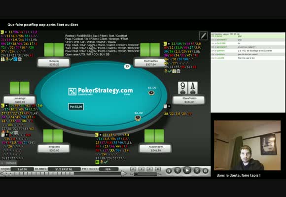 Que faire postflop OOP apres un 3bet