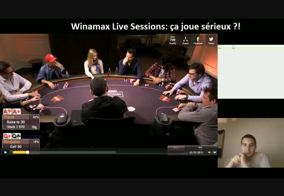 Revue de mains des Winamax Live Session