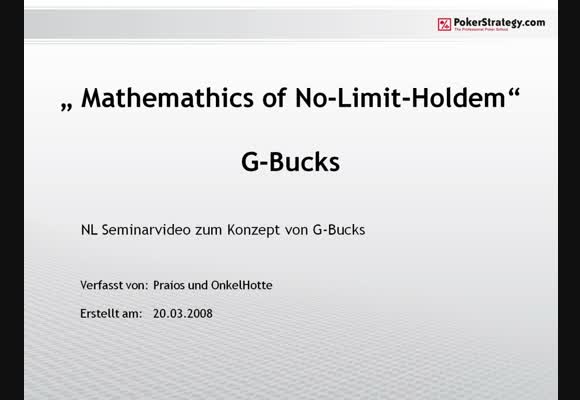 Seminar: G-Bucks