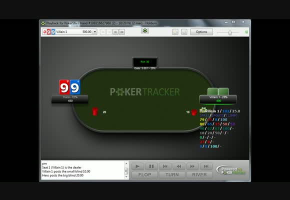 SNG $200 HT HU, анализ игры против регулярного игрока