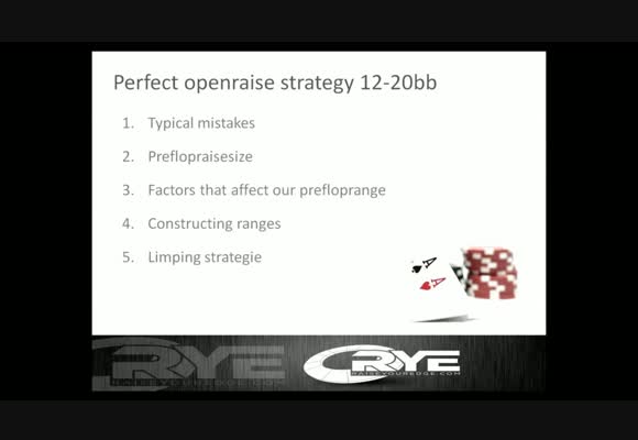 Правильная стратегия игры с 12-20bb