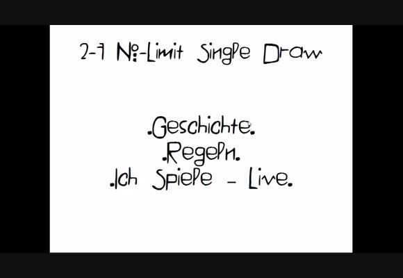 Videocontest 2014 - 2-7 No-Limit Single Draw Einführung in`s Spiel!