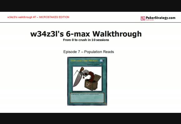 W34z3l's Walkthrough - Population reads